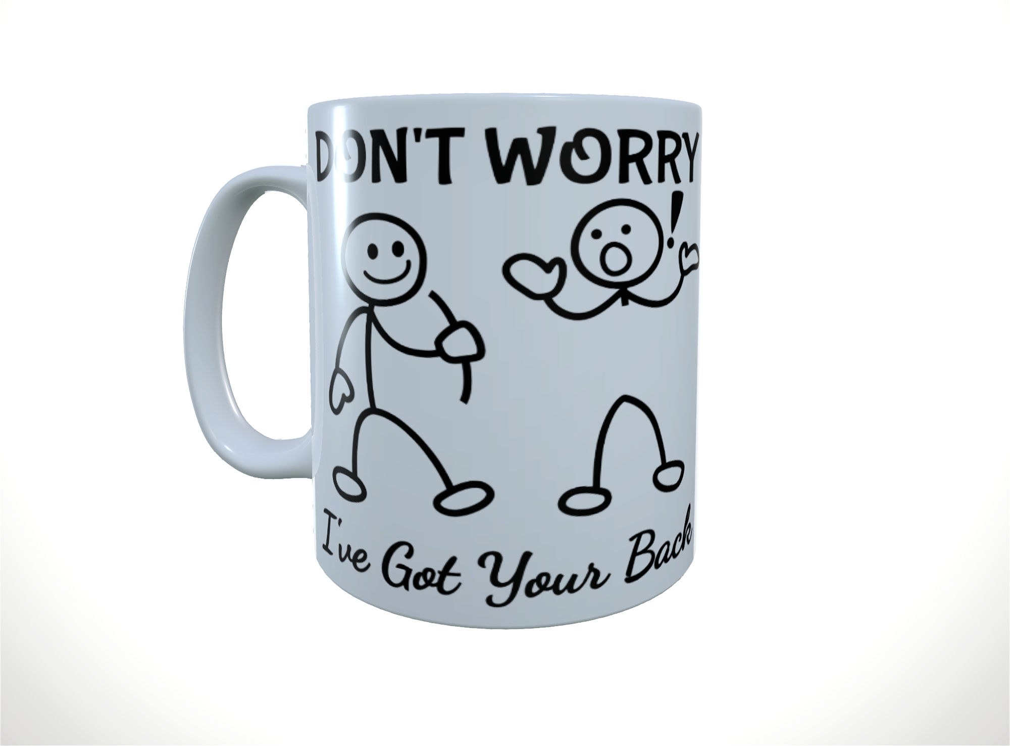 Funny Stick Person Ceramic Mug, Friendship Comment Mug - Click Image to Close